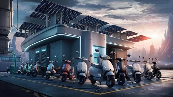 Electric Scooter Charging Power Station