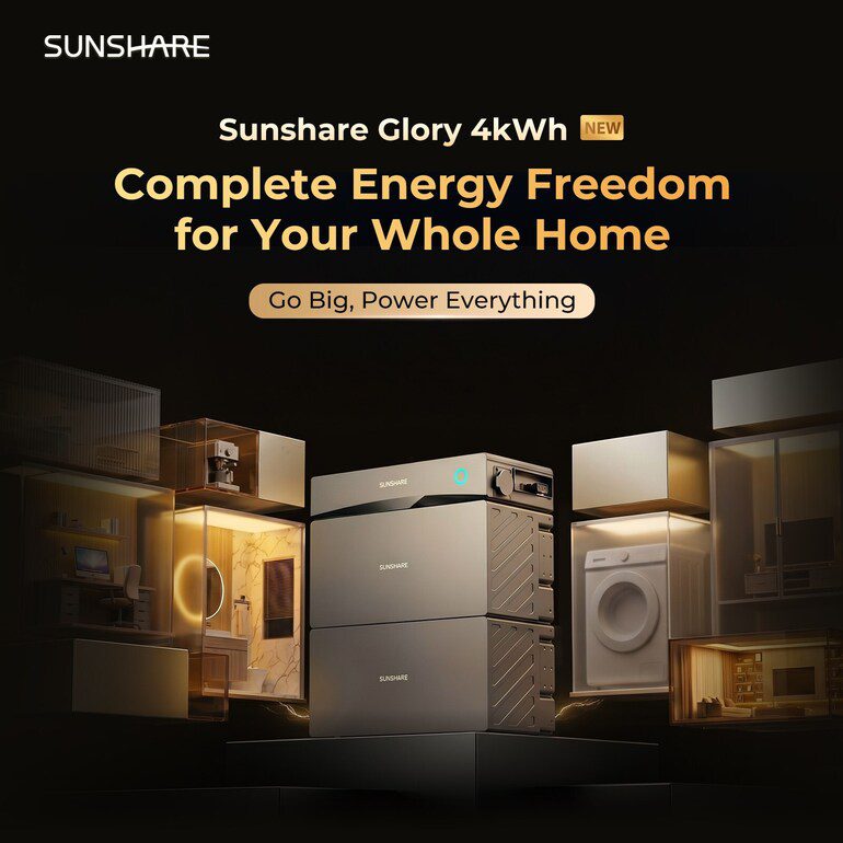 Sunshare Expands Home Energy Storage Portfolio with Glory 4.02 kWh Launch Sunshare Expands Home Energy Storage Portfolio with Glory 4.02 kWh Launch
