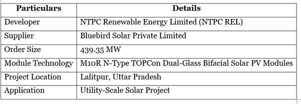 Project Snapshot NTPC-Bluebird Slar