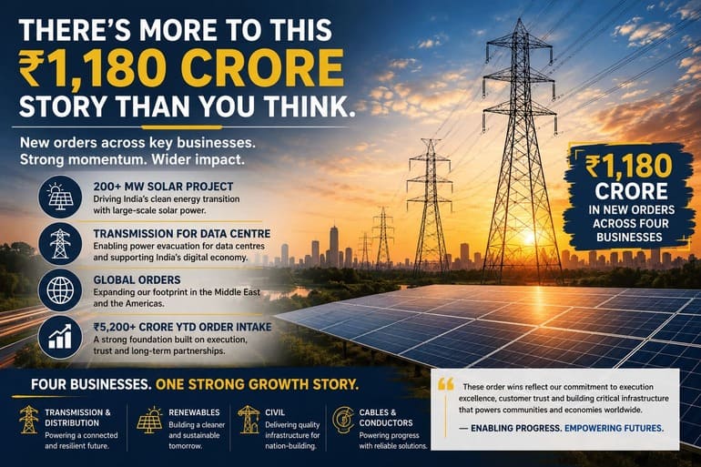 Solar, Data Centres and Global Orders Drive KEC International’s ₹1,180 Crore Growth Story Solar, Data Centres and Global Orders Drive KEC International's ₹1,180 Crore Growth Story