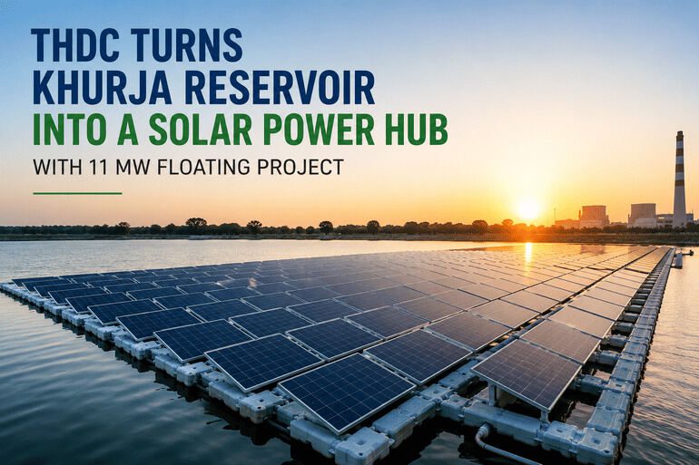 THDC Turns Khurja Reservoir into a Solar Power Hub with 11 MW Floating Project THDC Turns Khurja Reservoir into a Solar Power Hub with 11 MW Floating Project