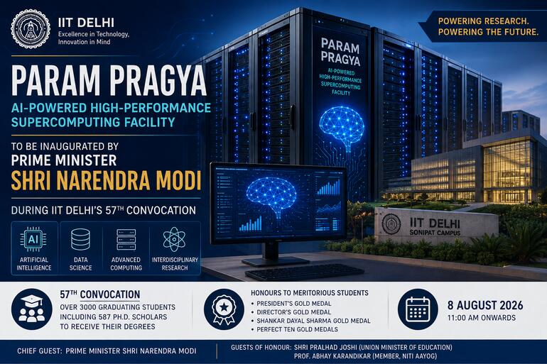 IIT Delhi’s Param Pragya AI Supercomputer Set for Inauguration by Prime Minister Narendra Modi IIT Delhi’s Param Pragya AI Supercomputer Set for Inauguration by Prime Minister Narendra Modi