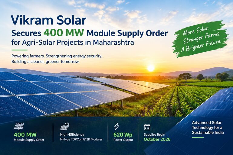 400 MW in One Order: Vikram Solar Expands Its Maharashtra Footprint 400 MW in One Order: Vikram Solar Expands Its Maharashtra Footprint
