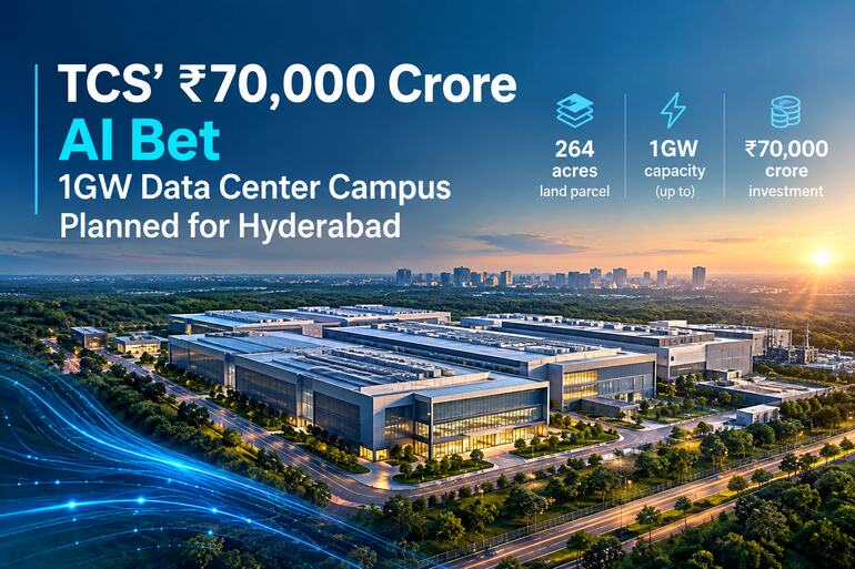 Hyderabad’s AI Moment: TCS HyperVault Plans Massive 1GW Data Center Campus Hyderabad’s AI Moment TCS HyperVault Plans Massive 1GW Data Center Campus