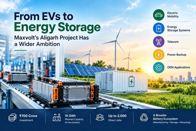 From EVs to Energy Storage: Maxvolt’s Aligarh Project Has a Wider Ambition Maxvolt Energy Expands Battery Manufacturing