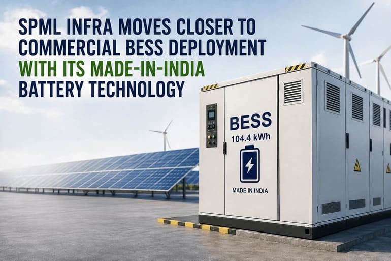 SPML Infra Moves Closer to Commercial BESS Deployment With Its Made-in-India Battery Technology SPML Infra Moves Closer to Commercial BESS Deployment With Its Made-in-India Battery Technology