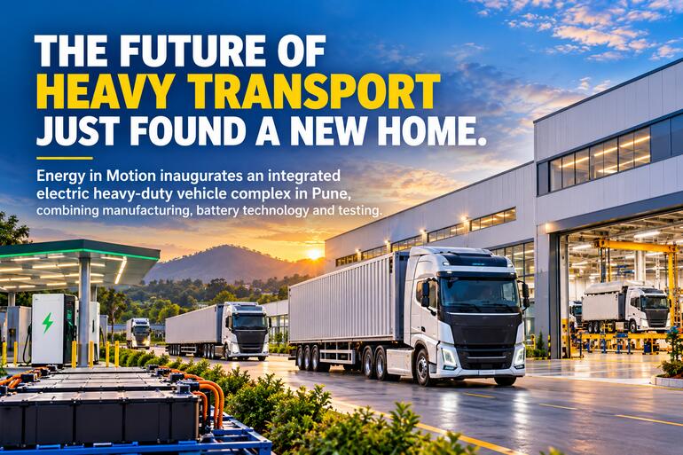 EIM Launches Electric Heavy-Duty Vehicle Complex with 5,000-Vehicle Capacity Energy in Motion Opens Electric Truck Complex in Pune