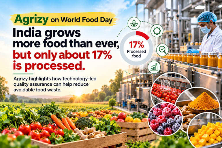 India Produces More Food Than Ever, but Processing Remains a Challenge: Agrizy on World Food Day India Produces More Food Than Ever, but Processing Remains a Challenge Agrizy on World Food Day