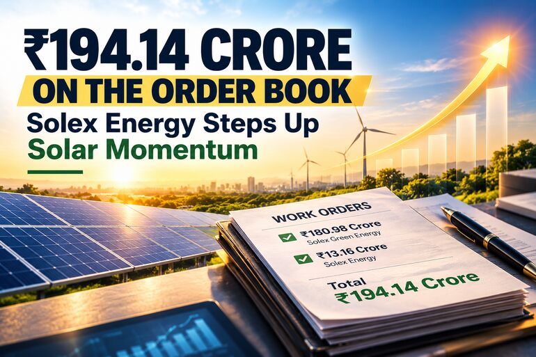 ₹194.14 Crore in New Orders: Solex Energy Turns Up the Solar Heat ₹194.14 Crore in New Orders: Solex Energy Turns Up the Solar Heat